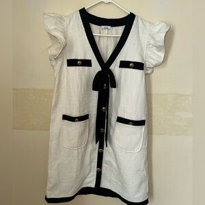 Voy ivory tweed mini dress